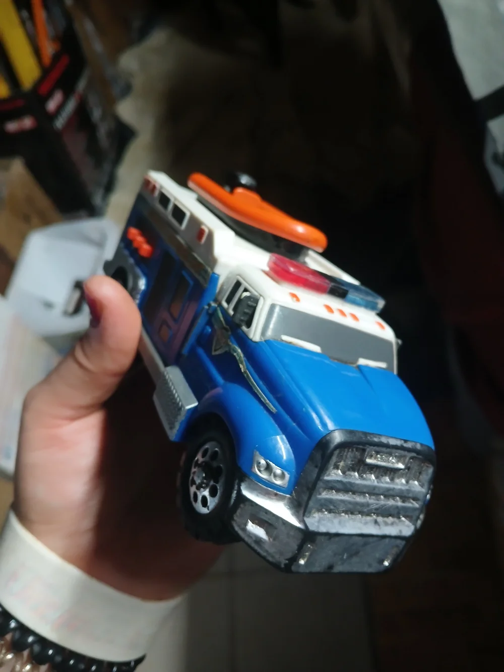 Vintage Hasbro Tonka Emergency Service Unit (ESU) truck  rescue boat attached